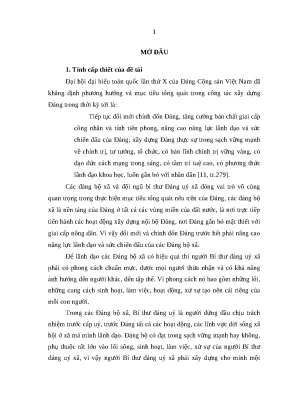 Xây Dựng Phong Cách Bí Thư Đảng Ủy Xã Tại Quảng Xương, 
