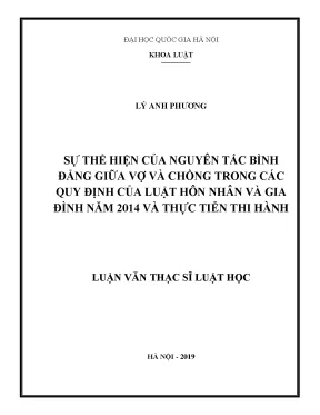 Bình Đẳng Giữa Vợ và Chồng Trong Luật Hôn Nhân và Gia