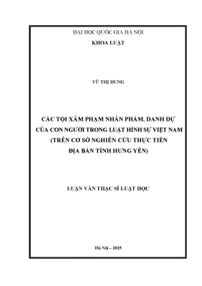 Bảo Vệ Nhân Phẩm và Danh Dự Trong Luật Hình Sự Việt Nam:
