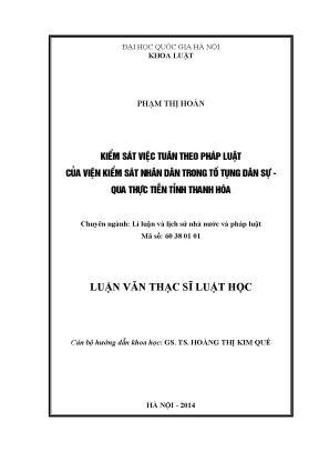 Kiểm sát việc tuân theo pháp luật trong tố tụng dân sự 