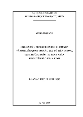 Nghiên cứu biến đổi di truyền và yếu tố tiên lượng trong