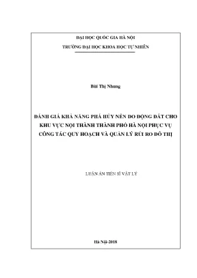 Đánh Giá Khả Năng Phá Hủy Nền Do Động Đất Tại Nội Thành 