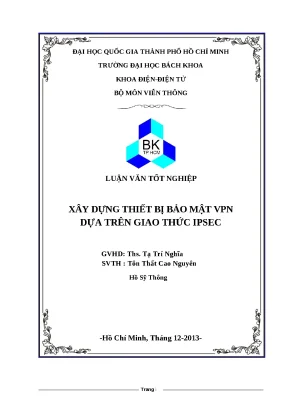 Thiết Bị Bảo Mật VPN Dựa Trên Giao Thức IPSec