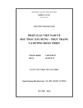 Pháp Luật Đấu Thầu Xây Dựng Việt Nam: Thực Trạng và