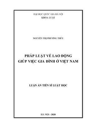 Nghiên cứu pháp luật về lao động giúp việc gia đình tại