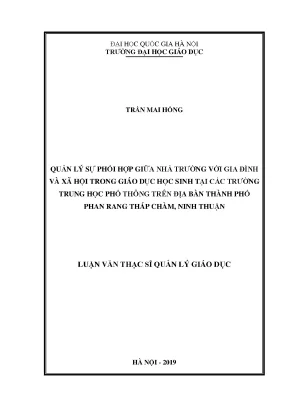 Quản lý sự phối hợp giữa nhà trường, gia đình và xã hội