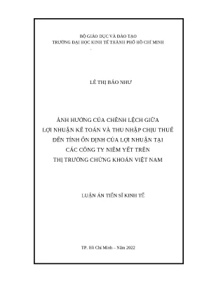 Ảnh hưởng của chênh lệch lợi nhuận kế toán và thu nhập