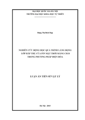 Nghiên cứu động học lắng đọng lớp hấp thụ pin mặt trời