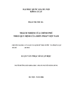 Trách Nhiệm của Chính Phủ theo Hiến Pháp Việt Nam