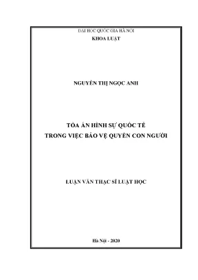 Tòa Án Hình Sự Quốc Tế và Vai Trò Bảo Vệ Quyền Con Người