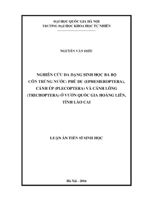 Nghiên cứu đa dạng sinh học côn trùng nước tại Vườn Quốc 