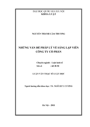 Những Vấn Đề Pháp Lý Về Sáng Lập Viên Công Ty Cổ Phần