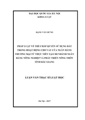 Thế Chấp Quyền Sử Dụng Đất Trong Hoạt Động Cho Vay Ngân