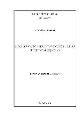 Luật sư và Tổ chức Hành nghề Luật sư tại Việt Nam: Thực