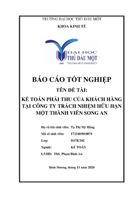 Kế Toán Phải Thu Khách Hàng Tại Công Ty TNHH Một Thành