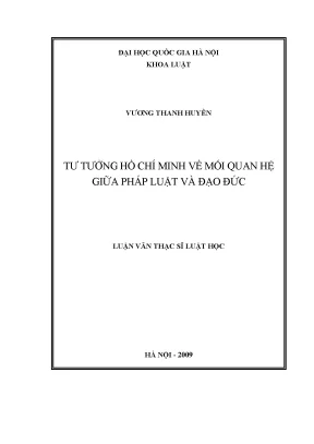 Tư tưởng Hồ Chí Minh về mối quan hệ giữa pháp luật và