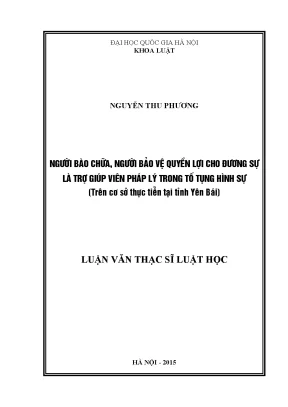 Trợ Giúp Pháp Lý Trong Tố Tụng Hình Sự: Vai Trò Của