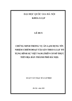 Chứng Minh Trong Vụ Án Lạm Dụng Tín Nhiệm Tại Hà Nội: