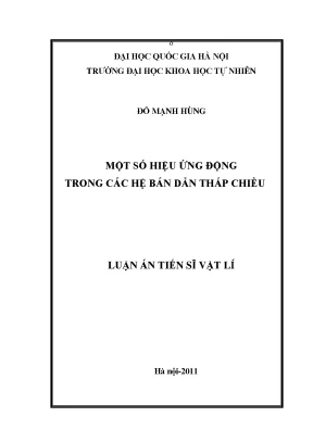 Nghiên cứu hiệu ứng động trong hệ bán dẫn thấp chiều