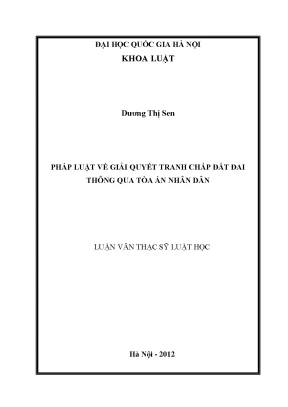 Giải Quyết Tranh Chấp Đất Đai Qua Tòa Án Nhân Dân: