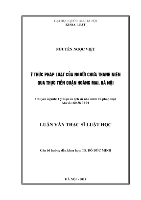 Nâng cao ý thức pháp luật cho người chưa thành niên tại