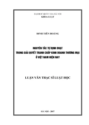 Nguyên Tắc Tự Định Đoạt Trong Giải Quyết Tranh Chấp Kinh