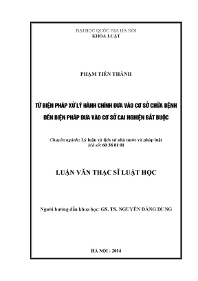 Biện Pháp Xử Lý Hành Chính Đưa Vào Cơ Sở Chữa Bệnh và Cơ