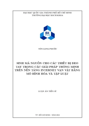 Giải pháp sinh mã nguồn cho thiết bị đeo tay trong IoT