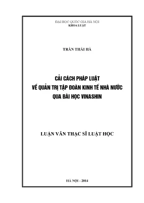 Cải Cách Pháp Luật Quản Trị Tập Đoàn Kinh Tế Nhà Nước: