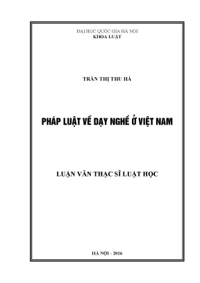 Nghiên cứu pháp luật về dạy nghề tại Việt Nam