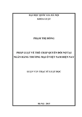 Nghiên cứu về thế chấp quyền đòi nợ tại ngân hàng thương