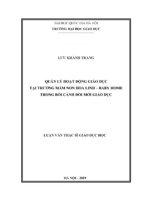 Quản Lý Hoạt Động Giáo Dục Tại Trường Mầm Non Hoa Linh