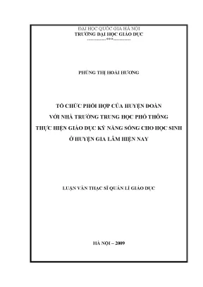 Giáo Dục Kỹ Năng Sống Cho Học Sinh THPT Tại Huyện Gia Lâm