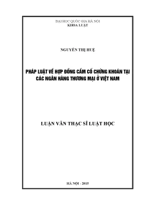 Hợp đồng cầm cố chứng khoán tại ngân hàng thương mại