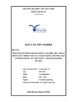 Giải pháp nâng cao huy động vốn tại Ngân hàng TMCP Quốc
