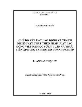 Chế Độ Kỷ Luật Lao Động và Trách Nhiệm Vật Chất Theo