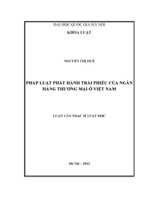 Phát Hành Trái Phiếu Ngân Hàng Thương Mại Tại Việt Nam: