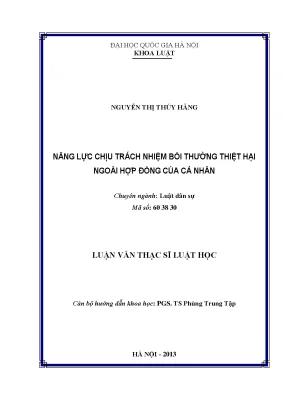 Năng Lực Chịu Trách Nhiệm Bồi Thường Thiệt Hại Ngoài Hợp