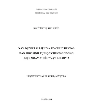Hướng Dẫn Tự Học Chương Dòng Điện Xoay Chiều Vật Lý Lớp 12