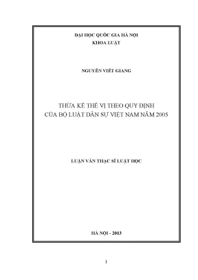 Thừa Kế Thế Vị Theo Bộ Luật Dân Sự Việt Nam 2005: Quy