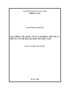 Công ước quốc tế về lao động trẻ em và thách thức tại