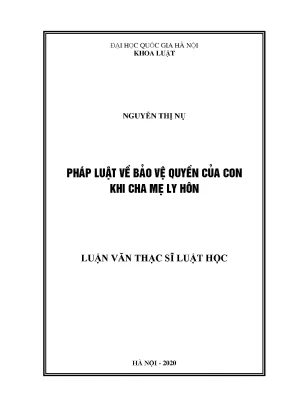 Bảo Vệ Quyền Lợi Của Trẻ Em Khi Cha Mẹ Ly Hôn