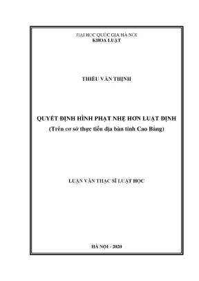 Quyết Định Hình Phạt Nhẹ Hơn Luật Định Tại Tỉnh Cao