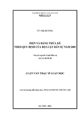 Diện và Hàng Thừa Kế Theo Bộ Luật Dân Sự 2005