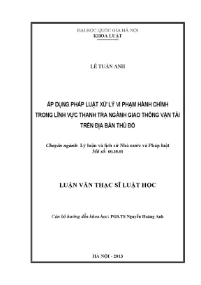 Nâng cao hiệu quả áp dụng pháp luật xử lý vi phạm hành