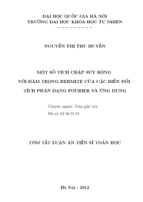 Nghiên cứu tích chập suy rộng với hàm trọng Hermite