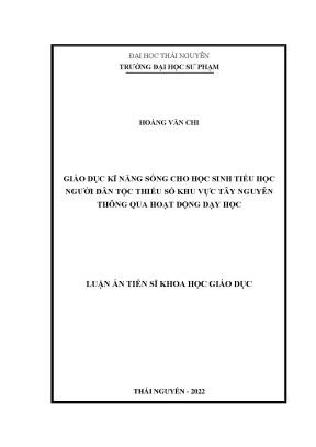 Giáo Dục Kỹ Năng Sống Cho Học Sinh Tiểu Học Dân Tộc