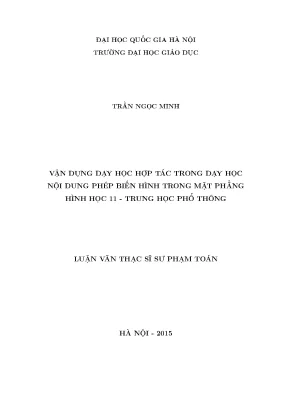 Vận Dụng Dạy Học Hợp Tác Trong Phép Biến Hình Hình Học 11