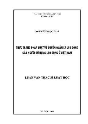 Thực trạng pháp luật về quyền quản lý lao động của người