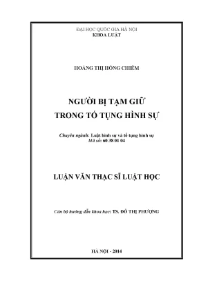 Nghiên cứu về quyền và nghĩa vụ của người bị tạm giữ